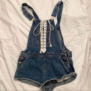 Lace Up Overalls